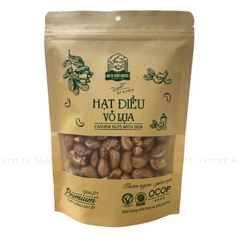 Hạt Điều Bà Tư Vỏ Lụa Túi 205g