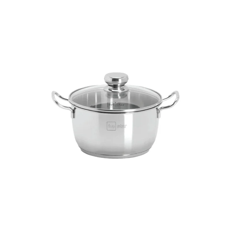 Nồi Inox 430 3 Đáy Nắp Kiếng Five 16cm