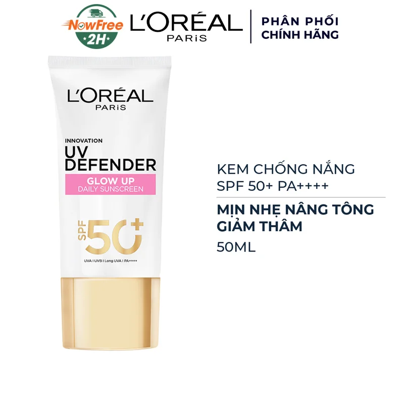 Kem Chống Nắng L'Oréal Mịn Nhẹ Nâng Tông Giảm Thâm 50ml