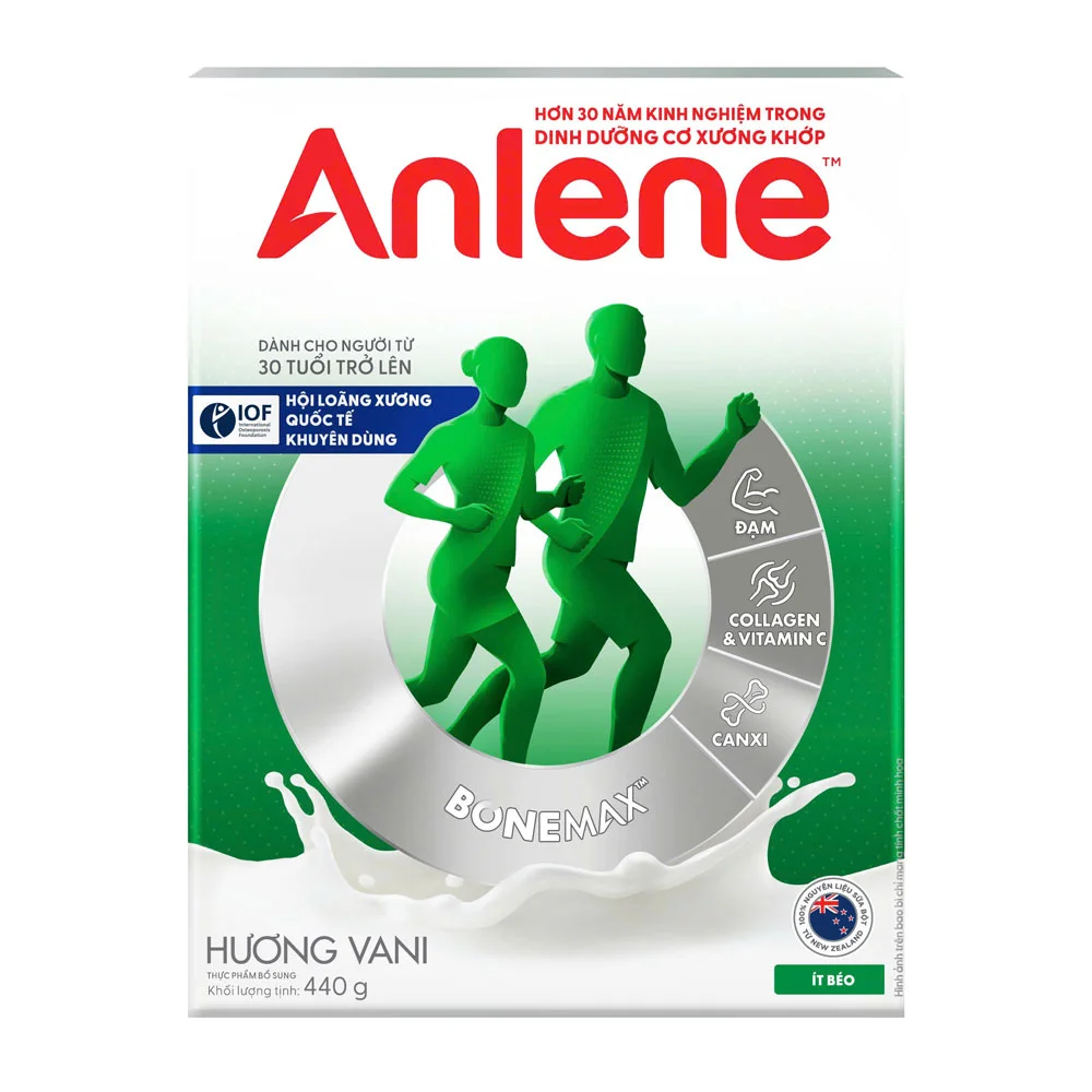 Sữa Bột Anlene Bonemax Hương Vani Hộp Giấy 440g (Cho Người Từ 30 Tuổi Trở Lên)