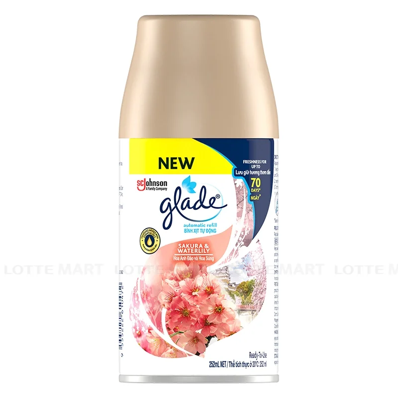 Xịt Tự Động Glade Hương Anh Đào & Lily Chai 175g