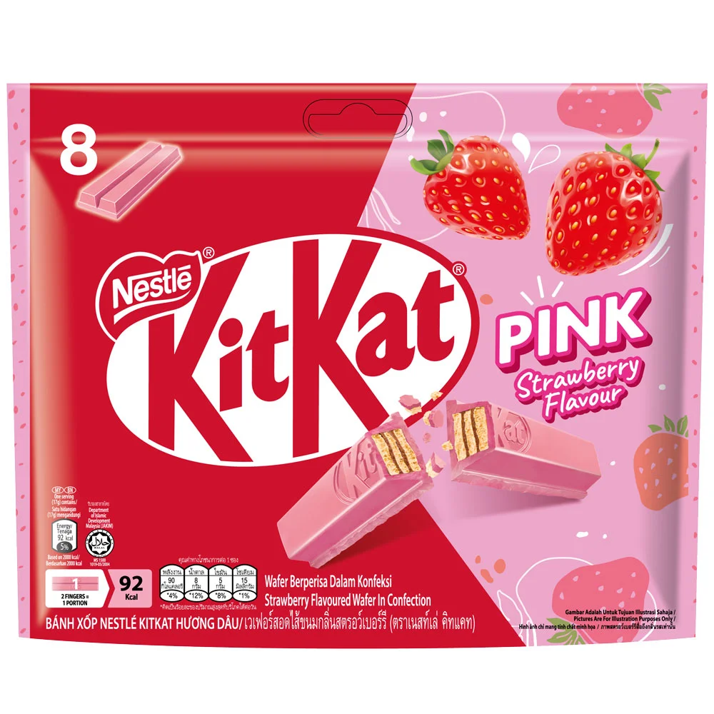 Socola KitKat Vị Dâu Gói 8 Thanh x 17g