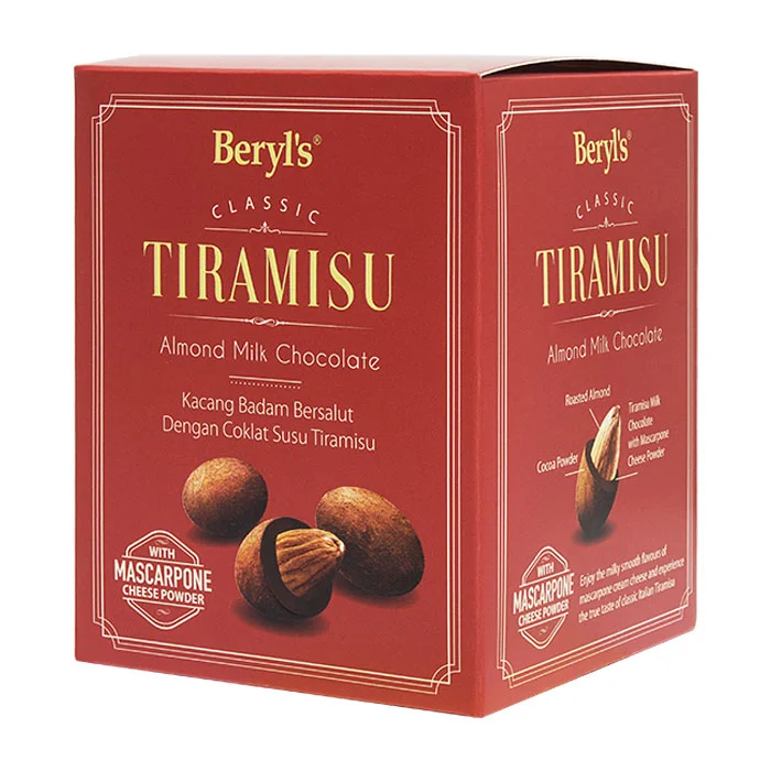 Chocolate Beryls Milk Tiramisu Almond Hộp Giấy 100g
